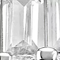 Sterling Silver Baguette Cubic Zirconia 2-Row Band Ring