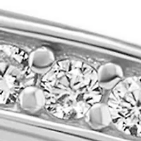 Sterling Silver Polished Cubic Zirconia Twist Heart Ring