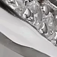 Simply Sterling Pave Cubic Zirconia Cross Over Ring