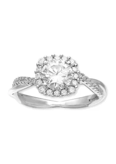 Cubic Zirconia Round Boxed Ring