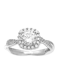 Cubic Zirconia Round Boxed Ring