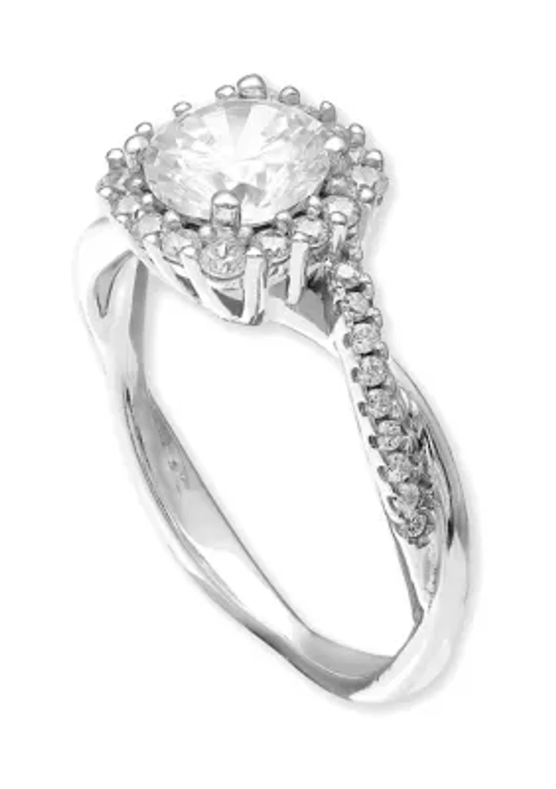 Cubic Zirconia Round Boxed Ring