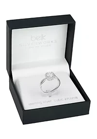 Cubic Zirconia Round Boxed Ring