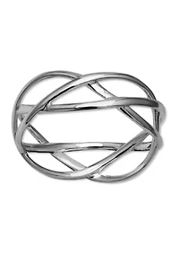 Polished Crossover Band Ring