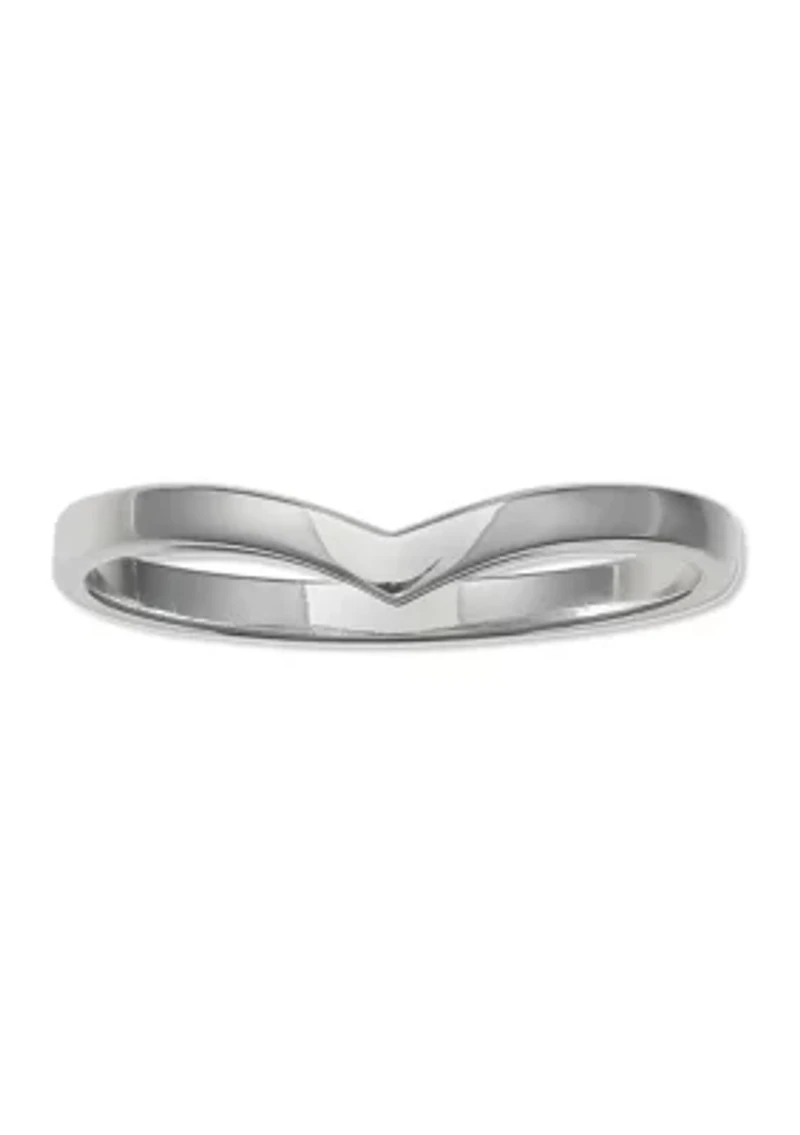 Polished V-Shape Band Ring