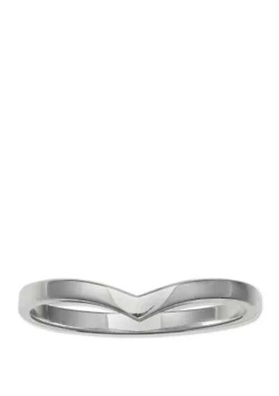 Polished V Shape Band Ring