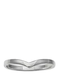 Polished V Shape Band Ring