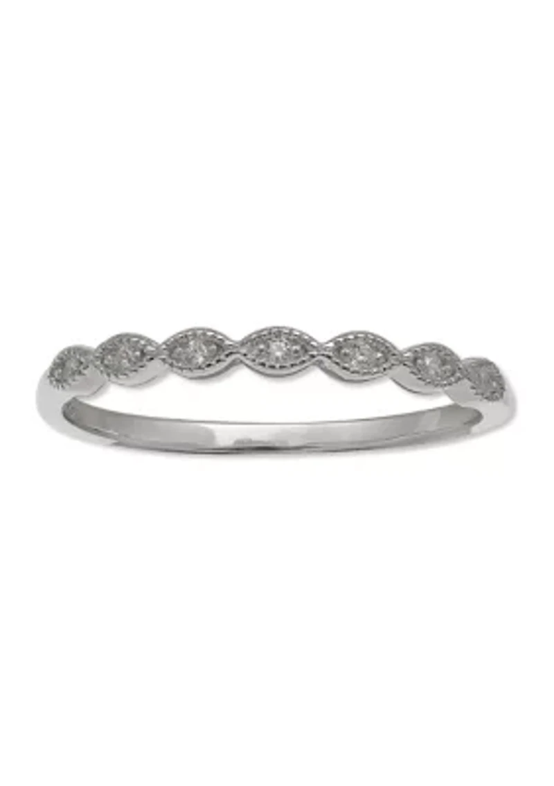1/10 ct. t.w. Cubic Zirconia Scalloped Band Ring