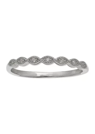 1/10 ct. t.w. Cubic Zirconia Scalloped Band Ring