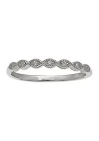 1/10 ct. t.w. Cubic Zirconia Scalloped Band Ring