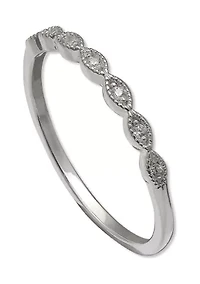 1/10 ct. t.w. Cubic Zirconia Scalloped Band Ring