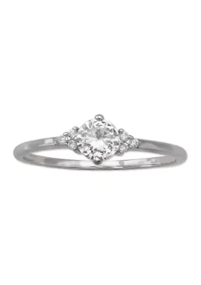 Cubic Zirconia Polished Band Ring