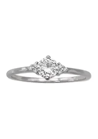 Cubic Zirconia Polished Band Ring