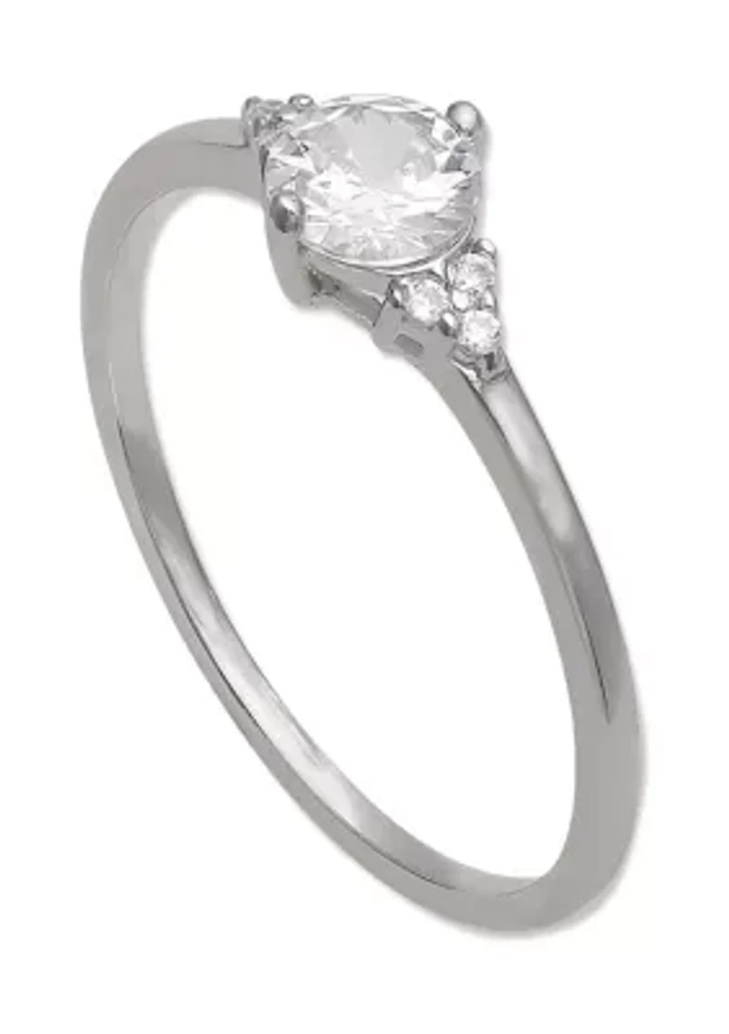 Cubic Zirconia Polished Band Ring