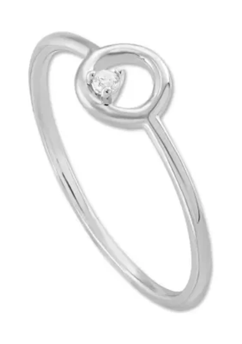 Polished Open 1/10 ct. t.w. Cubic Zirconia Ring Sterling Silver