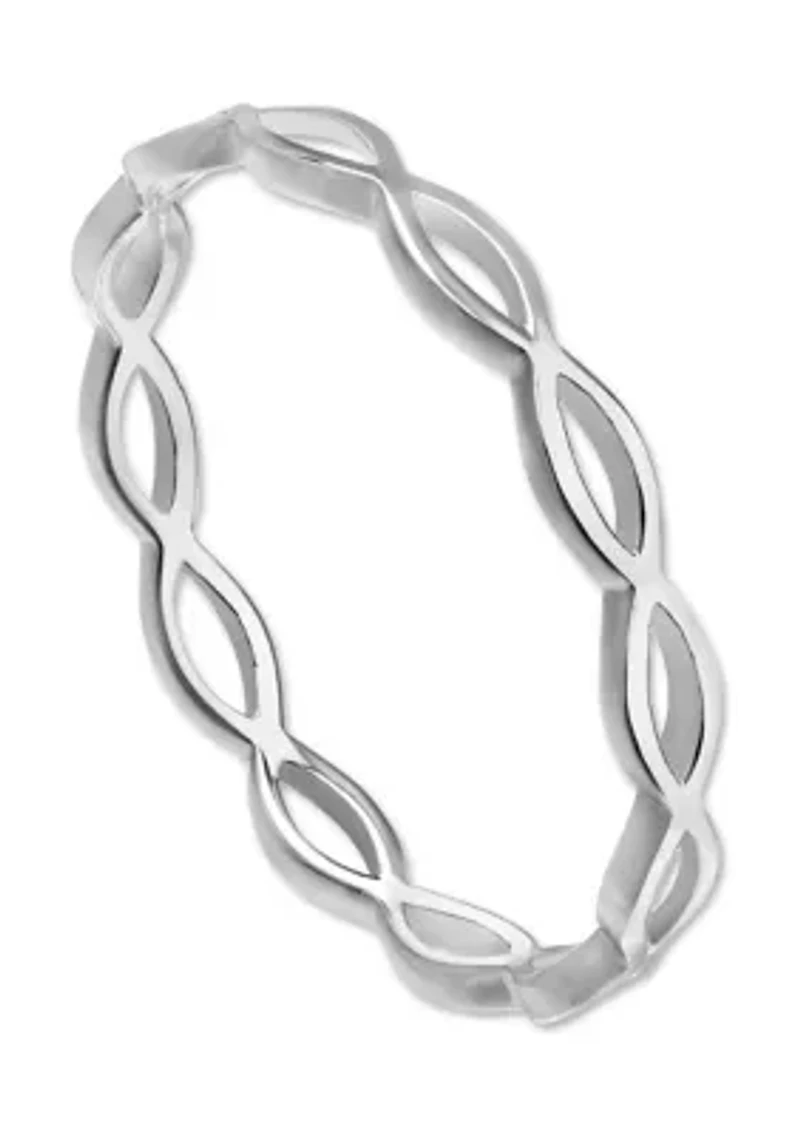 Polished Open Oval Ring Sterling Silver