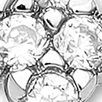 Sterling Silver Crystal Pavé Cross Ring