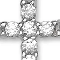 Cubic Zirconia Cross Necklace and Earrings Set