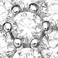 Cubic Zirconia Flower Bolt Stud Earrings Set 