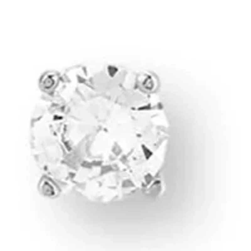 Sterling Silver Cubic Zirconia Pavé Cross pendant & Round Studs Set