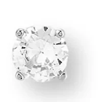 Sterling Silver Cubic Zirconia Pavé Cross pendant & Round Studs Set