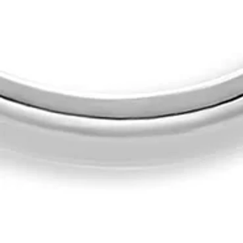 Silver Plated Two Tone 45 Millimeter Oval Hoop Earrings - Set of 2