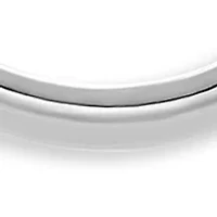 Silver Plated Two Tone 45 Millimeter Oval Hoop Earrings - Set of 2