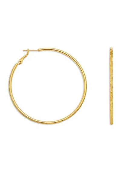 Gold Plated Hoop Earrings