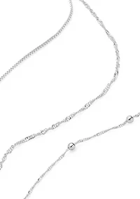 Fine Silver Plated Anklet Trio Set