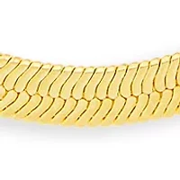 Fine Plated Box & Herringbone Chain Duo Necklace Set