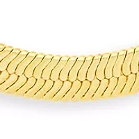 Plated Herringbone and Square Snake Chain Duo Necklace Set