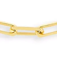 Gold Plated Baby Curb & Paperclip Chain Duo Necklace Set