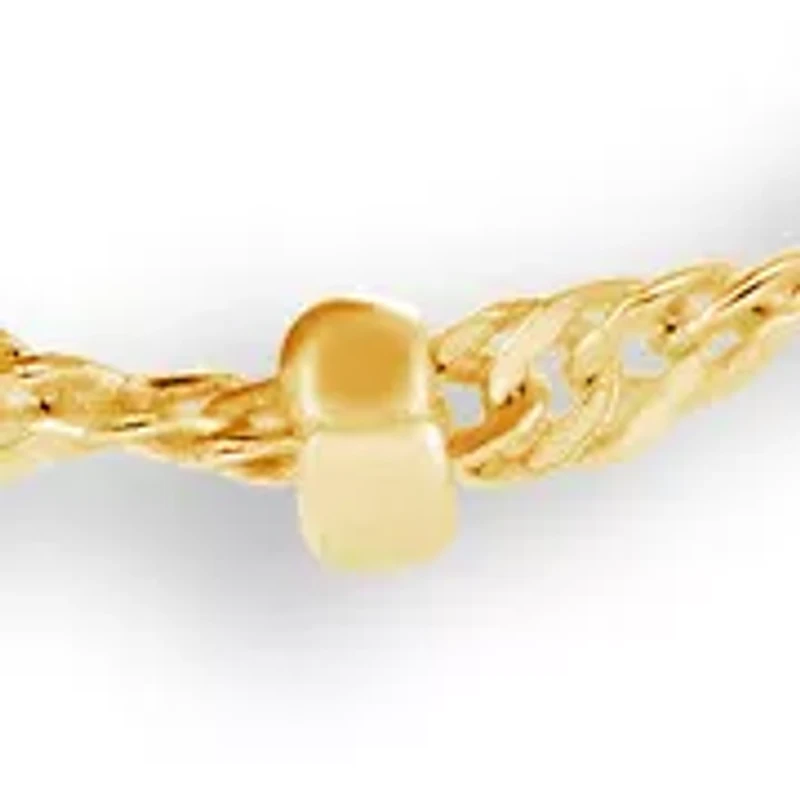 Fine Plated Double Singapore Beaded Necklace