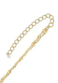 Fine Plated Double Singapore Beaded Necklace