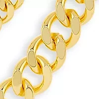 Plated Double Curb Chain Necklace Set