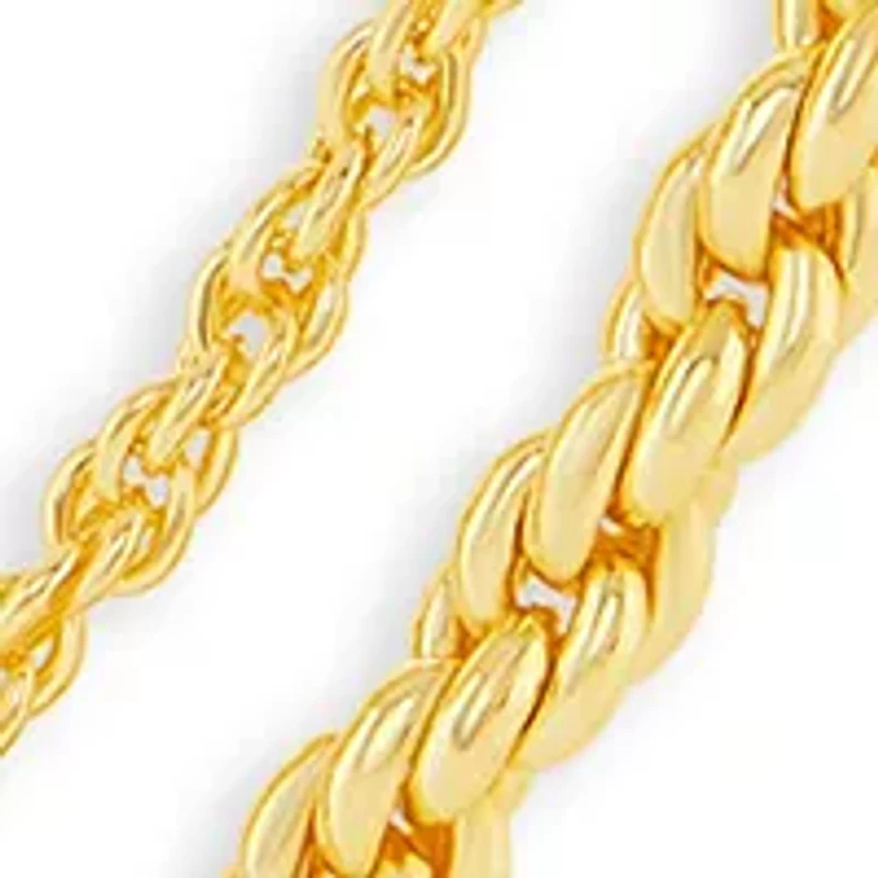 Plated Double Rope Chain Necklace Set