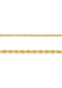 Plated Double Rope Chain Necklace Set