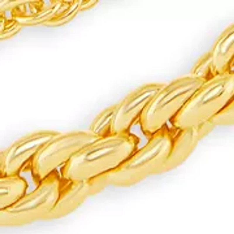 Fine Plated Rope Hoop & Double Layered Necklace Set