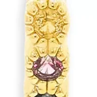 Cubic Zirconia Hoop & Beaded Singapore Double Layered Necklace Set