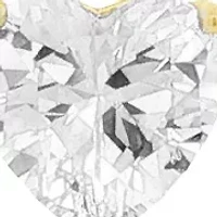 Gold Plated Cubic Zirconia Heart Stud & Box Mama Double Layered Necklace Set