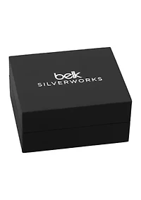 Gold Plated Round & Heart Cubic Zirconia Earrings & Pavecz Mom Bracelet Set