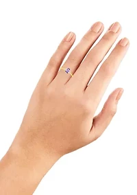 Lavender Oval Cubic Zirconia Ring