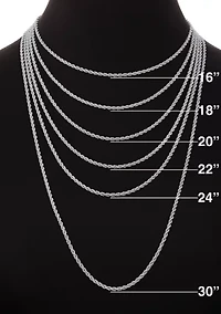 Sterling Silver Mini Rombo Link Chain Necklace