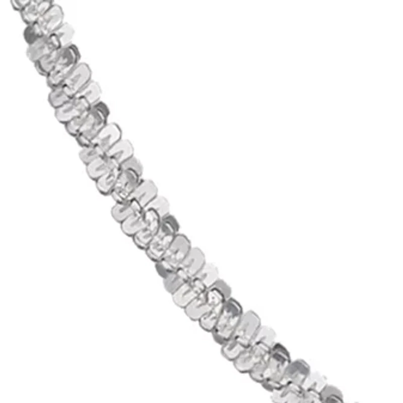 Simply Sterling Silver Sparkle Ankle Bracelet