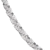 Simply Sterling Silver Sparkle Ankle Bracelet