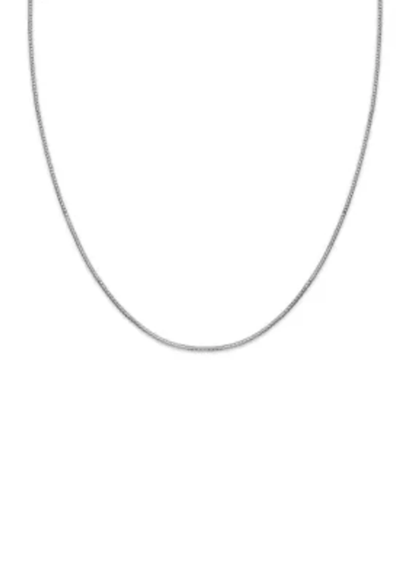 Box Chain Necklace in Sterling Silver 