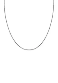 Box Chain Necklace in Sterling Silver 