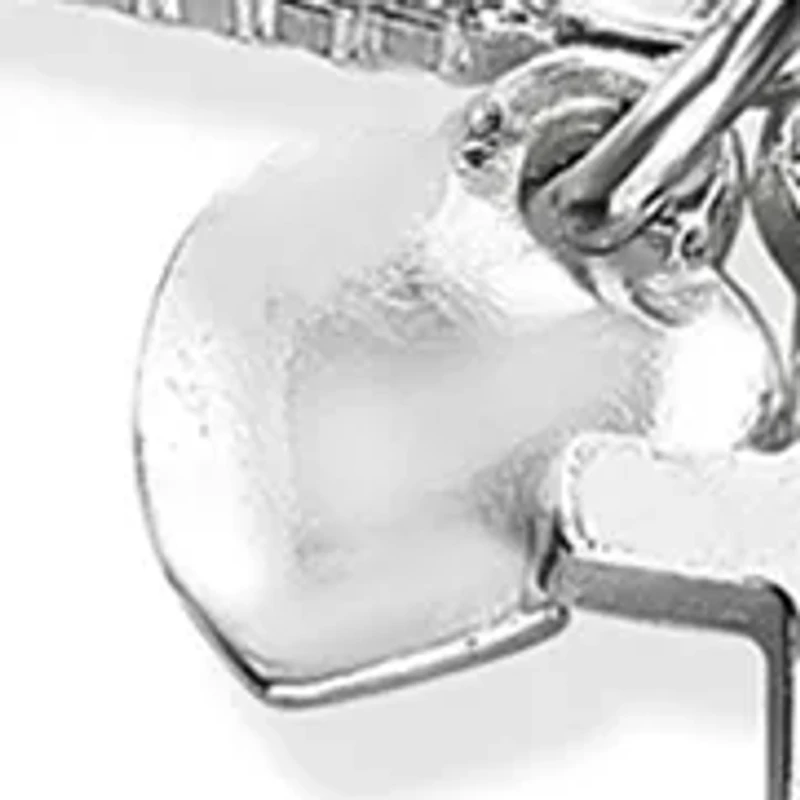 Sterling Silver Box Chain Heart Cross Anklet 