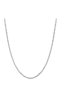 Twisted Cable Chain Necklace in Sterling Silver 