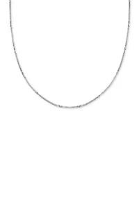 Sterling Silver Alternating Braided Link Necklace